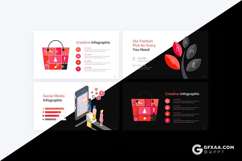 35页粉红色时尚女性服饰销售数据分析国外PPT模板 - 顶尖PPT