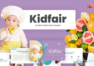 35页儿童美食营养搭配数据分析展示PPT模板 - 顶尖PPT