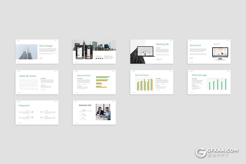 33页极简风格企业介绍工作汇报PPT模板 - 顶尖PPT