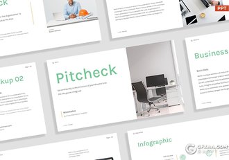 33页极简风格企业介绍工作汇报PPT模板 - 顶尖PPT