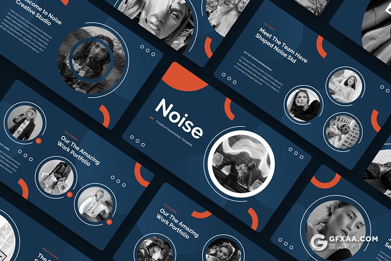 30页创意圆圈版式设计国外商务风格PPT模板 - 顶尖PPT