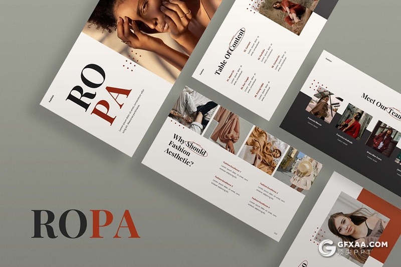 30页简约时尚杂志风格女鞋服装品牌展示介绍PPT模板 - 顶尖PPT