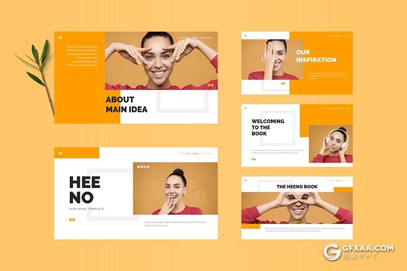 30页时尚人物摄影杂志风格PPT模板 - 顶尖PPT