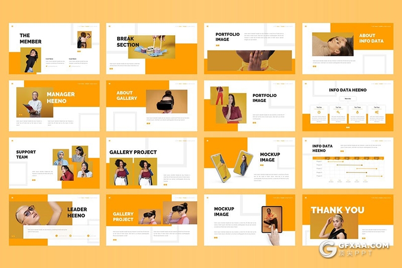 30页时尚人物摄影杂志风格PPT模板 - 顶尖PPT