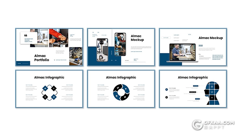 30页蓝色企业汇报机械工程公司项目合作展示PPT模板 - 顶尖PPT