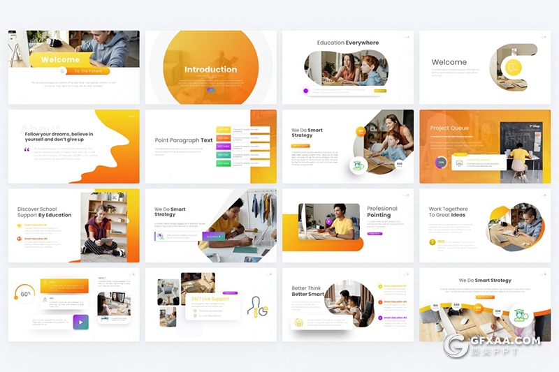 80页在线教育培训培训机构学习简介展示PPT模板 - 顶尖PPT