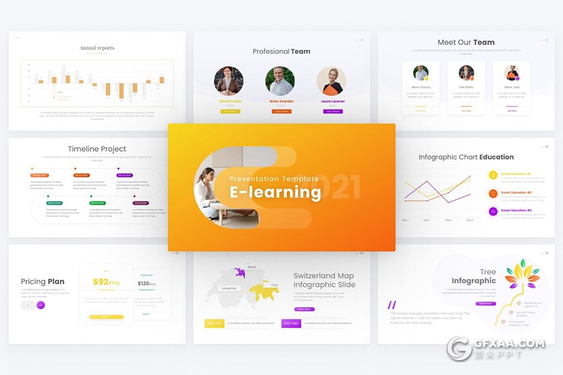 80页在线教育培训培训机构学习简介展示PPT模板 - 顶尖PPT