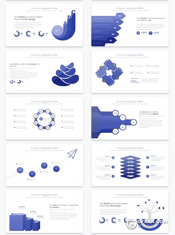 25页创意逻辑信息图形keynote模板11种主题配色 - 顶尖PPT