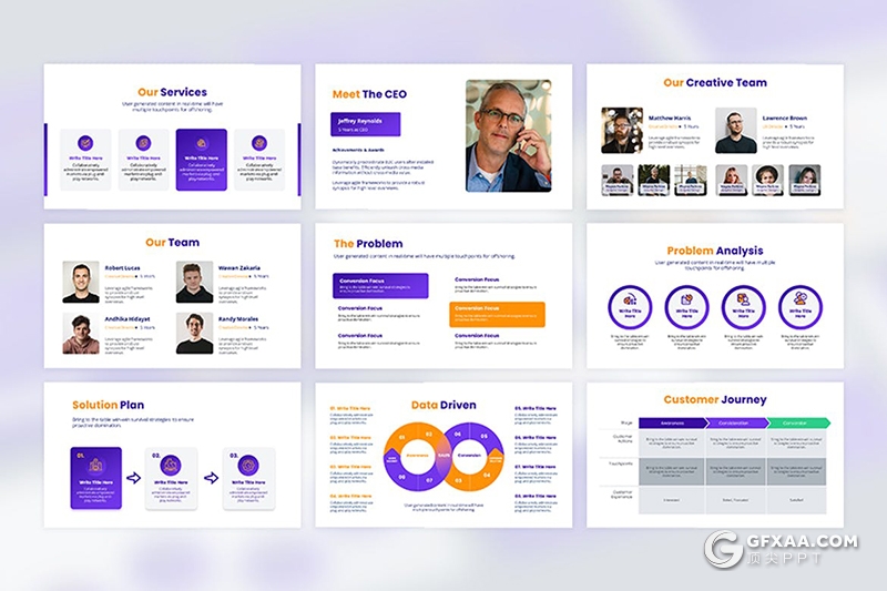 32页商业汇报年终工作总结欧美通用PPT模板 - 顶尖PPT