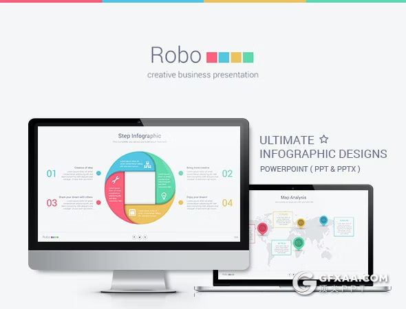100页彩色数据图形工作汇报总结报告通用国外keynoteT模板 - 顶尖PPT