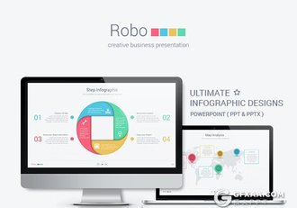 100页彩色数据图形工作汇报总结报告通用国外keynoteT模板 - 顶尖PPT