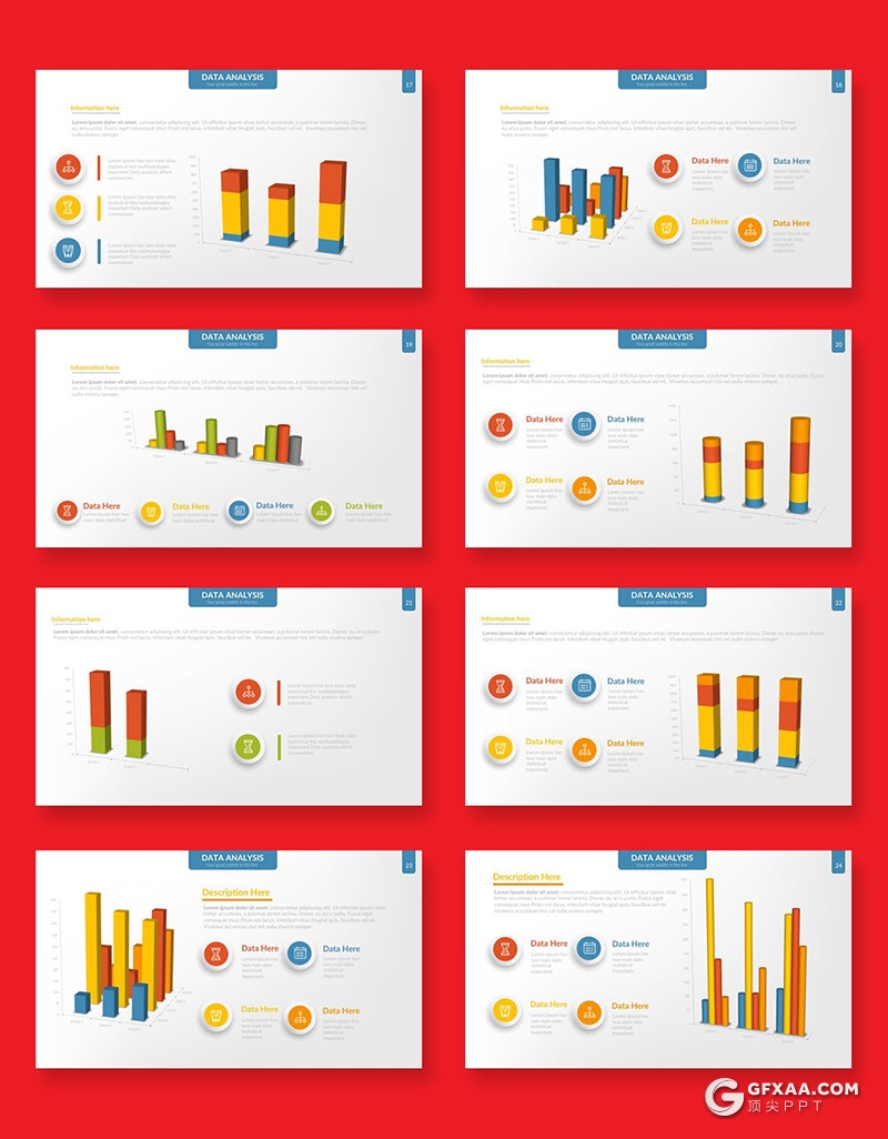 68页彩色国外智能数据图形图表PPT模板 - 顶尖PPT