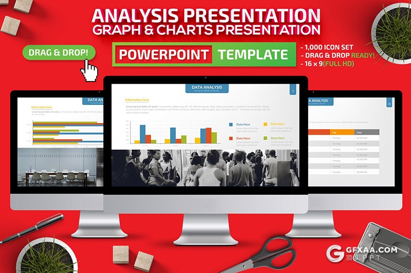 68页彩色国外智能数据图形图表PPT模板 - 顶尖PPT