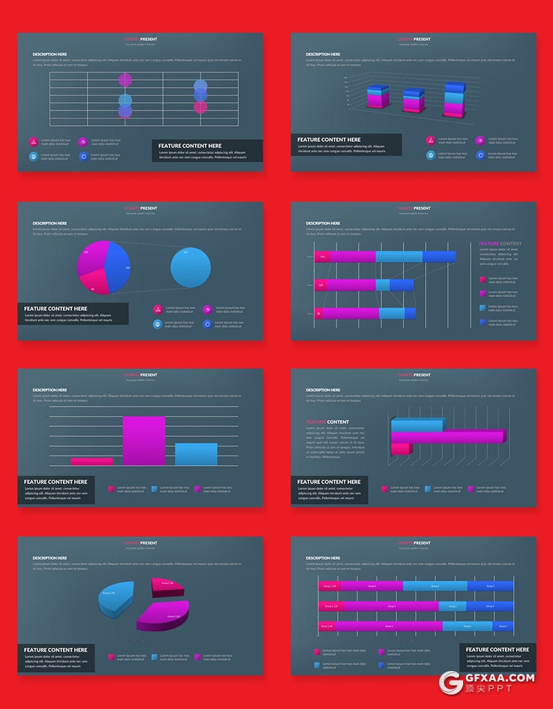 37页国外紫色业务数据图形PPT智能数据图形模板 - 顶尖PPT
