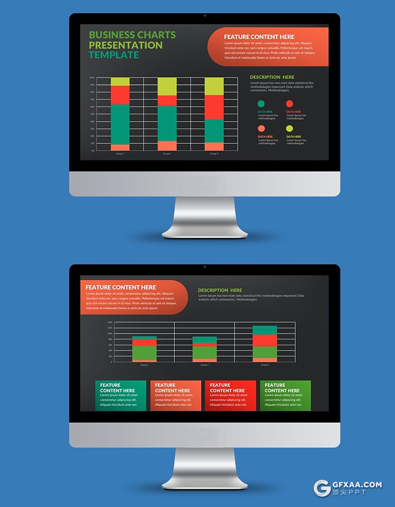 35页商务数据图形PPT智能数据图表PPT模板 - 顶尖PPT