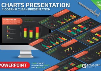 35页商务数据图形PPT智能数据图表PPT模板 - 顶尖PPT