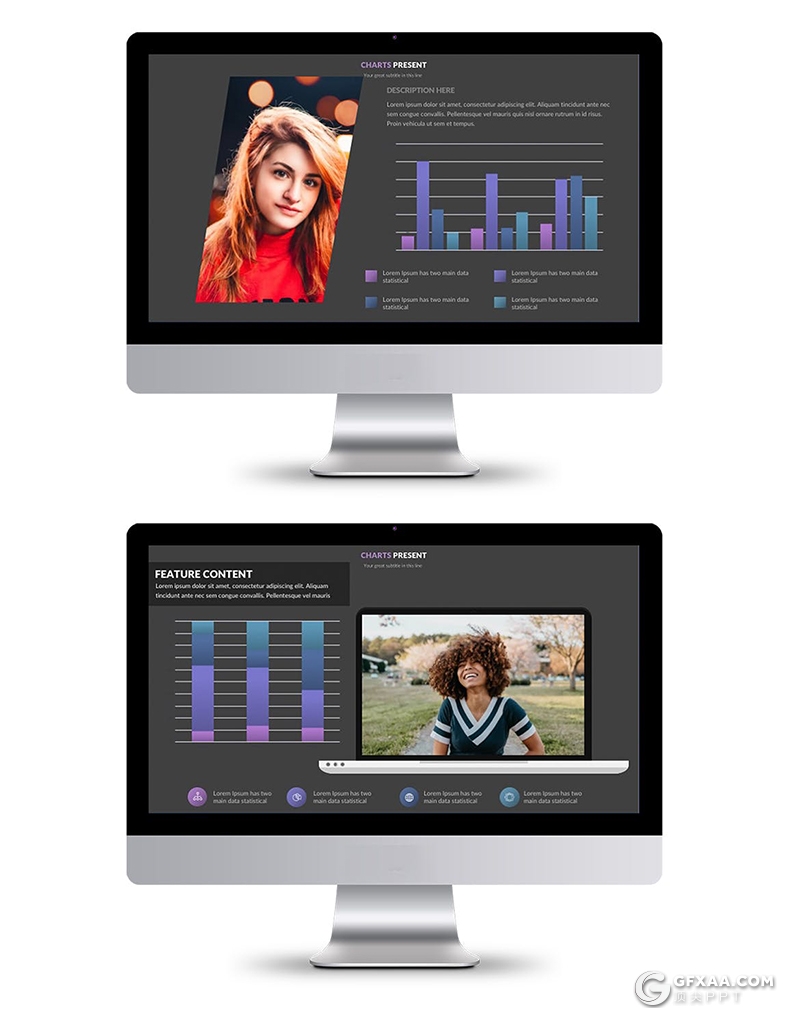 40页蓝色国外PPT智能数据图形图表模板 - 顶尖PPT