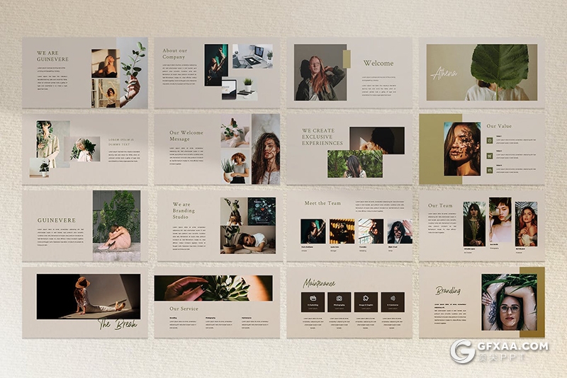 40页欧美文艺唯美风格小清新风格PPT模板 - 顶尖PPT