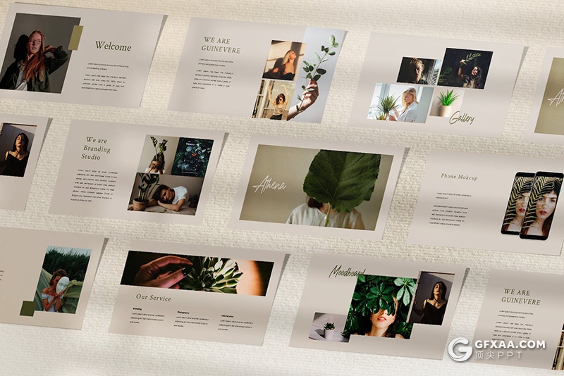 40页欧美文艺唯美风格小清新风格PPT模板 - 顶尖PPT