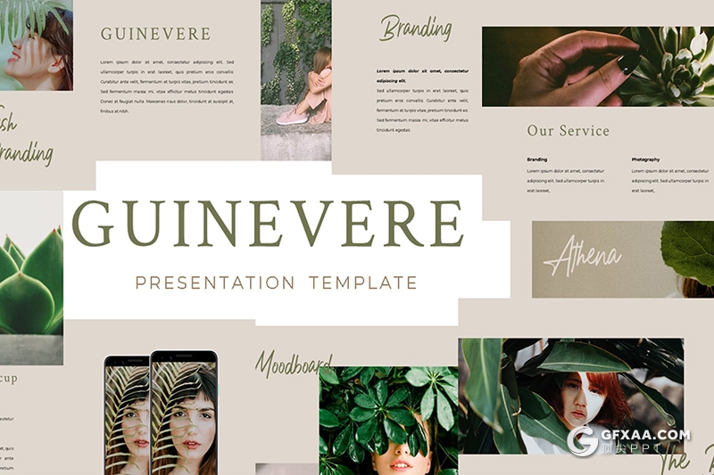 40页欧美文艺唯美风格小清新风格PPT模板 - 顶尖PPT