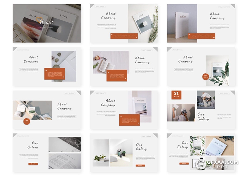 30页5配色国外简约商务风格PPT模板 - 顶尖PPT