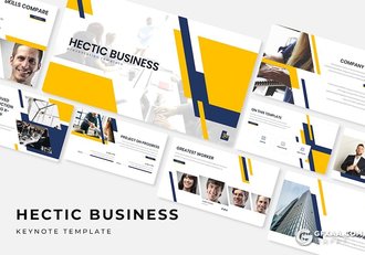 30矩形图形组合版式商业会议项目合作国外商务keynote模板 - 顶尖PPT