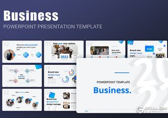 36页2022微立体风格年终工作汇报总结商务国外PPT模板 - 顶尖PPT