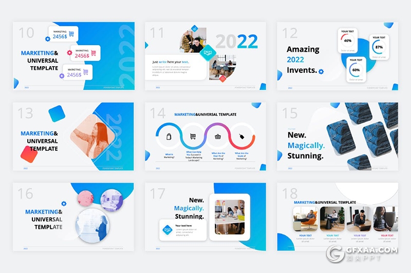 36页2022年商务企业介绍工作汇报总结通用国外微立体PPT模板 - 顶尖PPT
