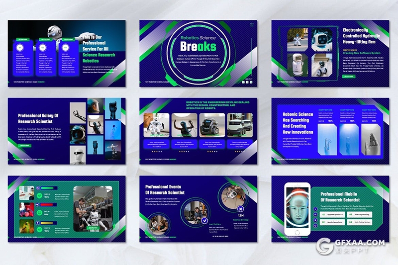 45页高端国外科技风格产品展示技术分析PPT模板 - 顶尖PPT