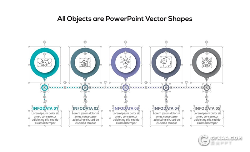 微立体风格多种类型时间轴PPT模板 - 顶尖PPT