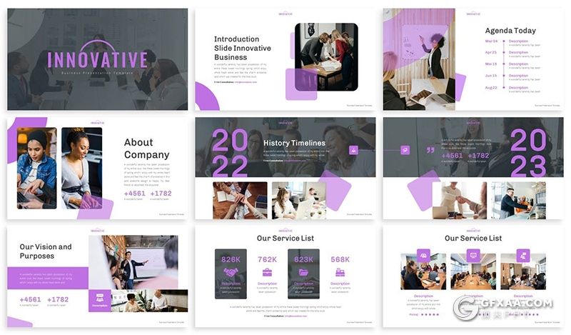 30页创新企业展示项目合作团队介绍商业PPT模板 - 顶尖PPT