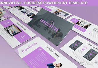 30页创新企业展示项目合作团队介绍商业PPT模板 - 顶尖PPT