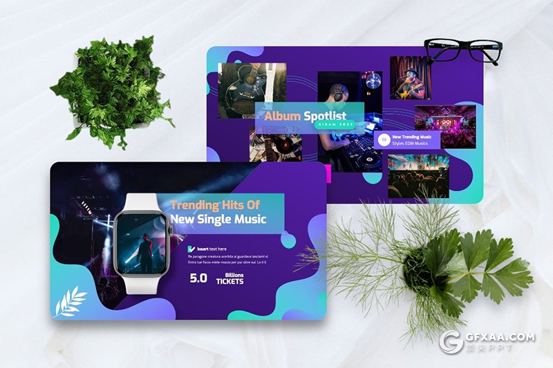 45页创意波浪图形音乐演唱会现场活动策划PPT模板 - 顶尖PPT