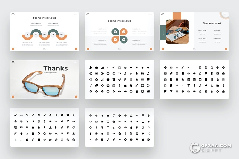 44页国外极简创意设计眼睛产品展示介绍PPT模板 - 顶尖PPT