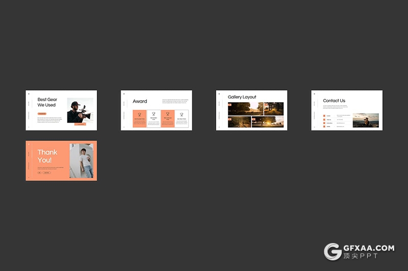 27页国外极简摄影作品展示PPT模板 - 顶尖PPT