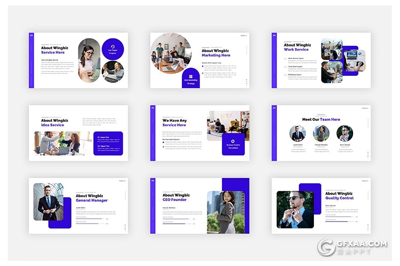 36页国外商务风格企业介绍团队合作年终总结PPT模板 - 顶尖PPT