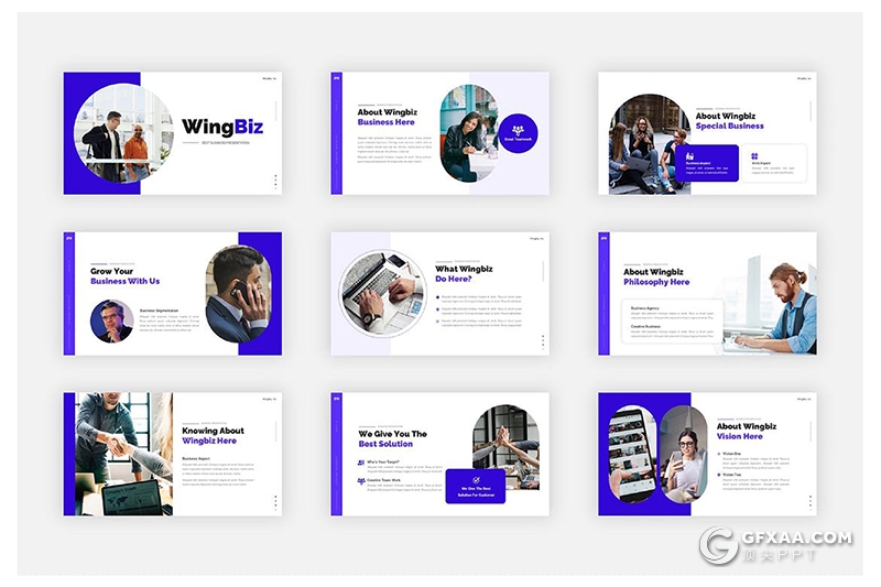 36页国外商务风格企业介绍团队合作年终总结PPT模板 - 顶尖PPT