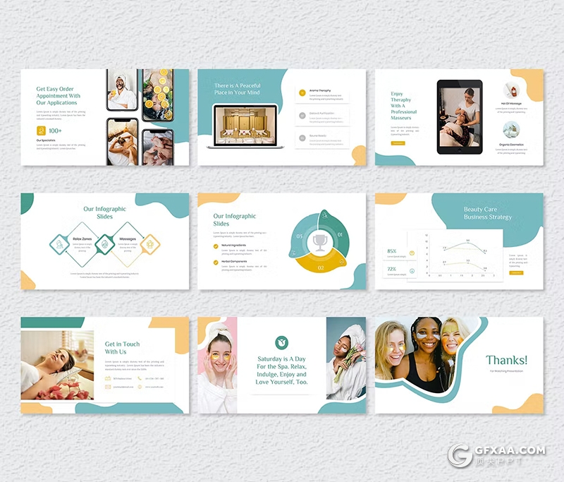 30页美容化妆SPA女性主题PPT模板 - 顶尖PPT