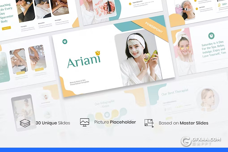 30页美容化妆SPA女性主题PPT模板 - 顶尖PPT
