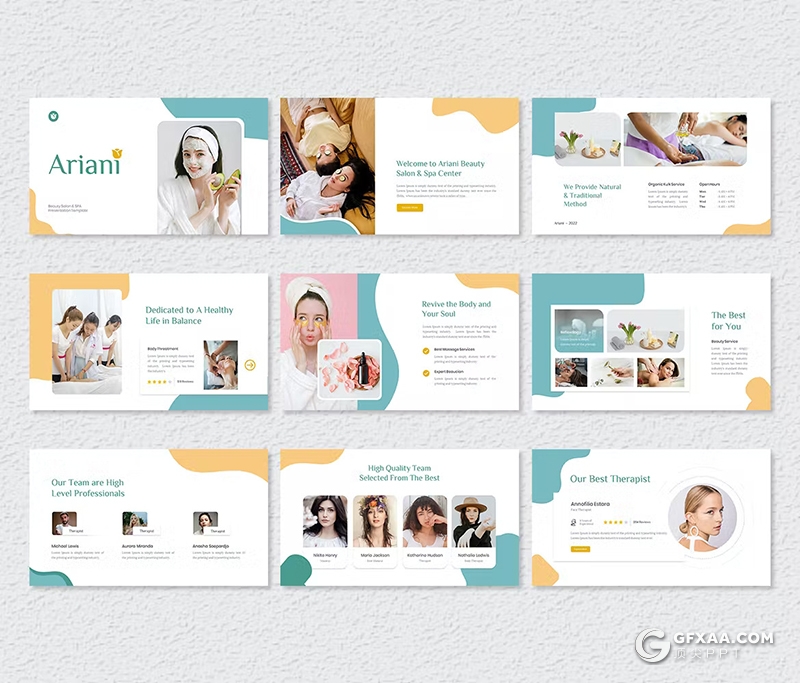 30页美容化妆SPA女性主题PPT模板 - 顶尖PPT