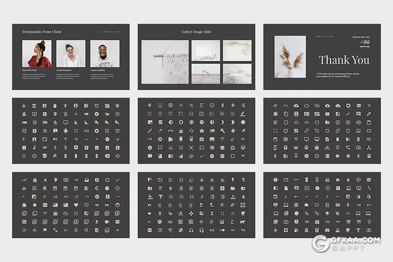 42页国外极简文艺唯美小清新风格PPT模板 - 顶尖PPT