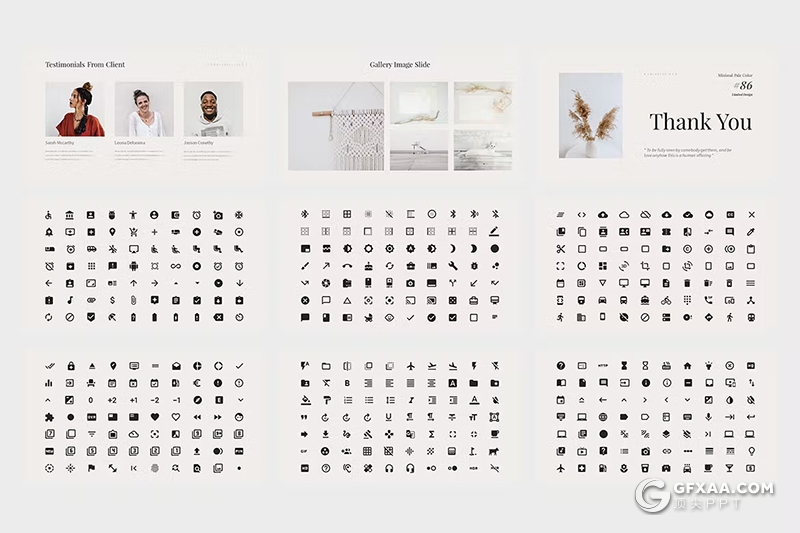 42页国外极简文艺唯美小清新风格PPT模板 - 顶尖PPT