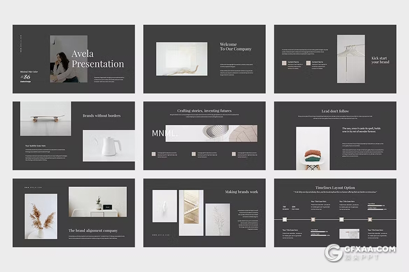 42页国外极简文艺唯美小清新风格PPT模板 - 顶尖PPT