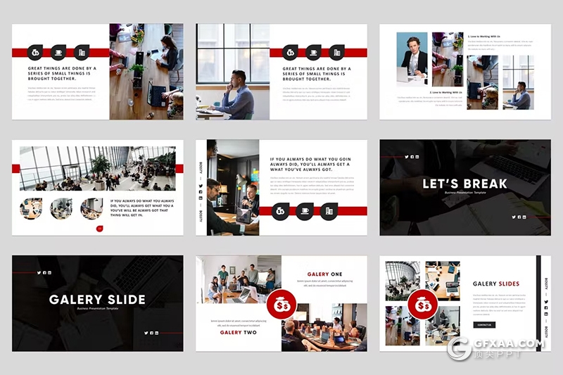 50页企业介绍项目会议年终工作计划总结汇报国外PPT模板 - 顶尖PPT