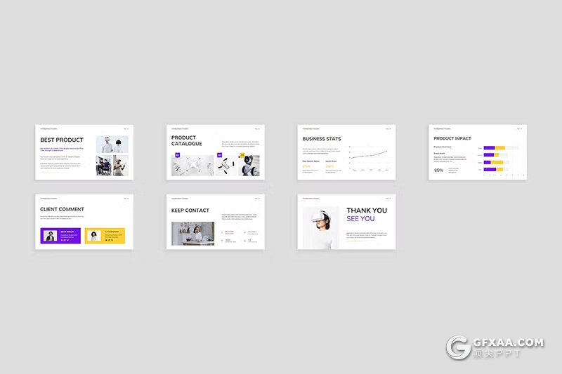 28页极简风格商务技术合作国外PPT模板 - 顶尖PPT