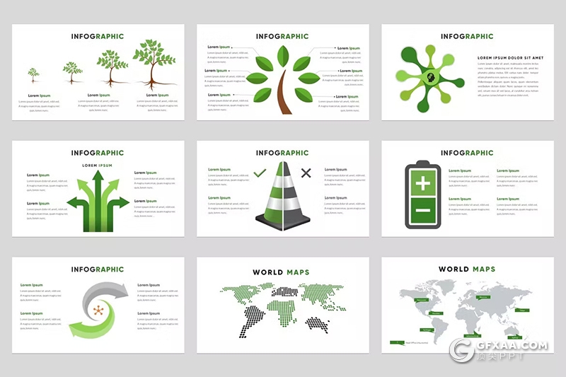 54页健康绿色水果蔬菜食品介绍PPT模板 - 顶尖PPT