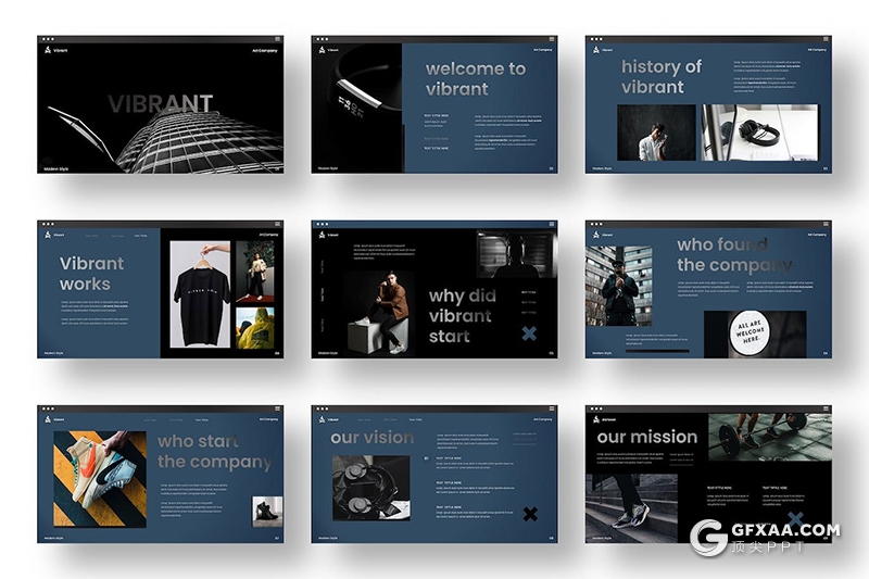 39页商业风格企业团队介绍项目合作通用PPT模板 - 顶尖PPT