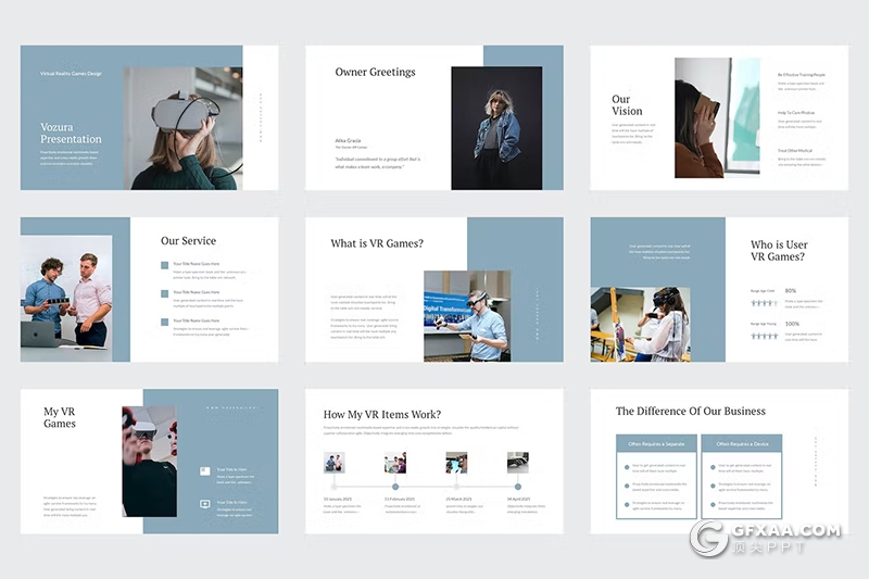 42页蓝色企业产品介绍PPT模版 - 顶尖PPT