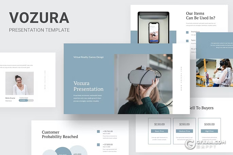 42页蓝色企业产品介绍PPT模版 - 顶尖PPT