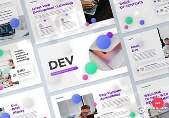 30页多色彩简约团队介绍商务PPT模板 - 顶尖PPT